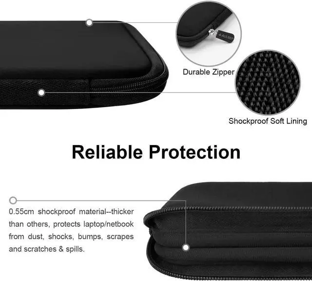 Alt view image 5 of 7 - 11-12 Inch Laptop Sleeves Neoprene Notebook Computer Pocket Tablet Carrying Sleeve/Water-Resistant Compatible Laptop Sleeve for ////HP Black