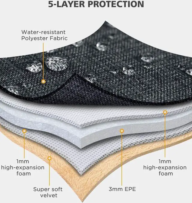 Alt view image 4 of 6 - Laptop Tablet Sleeve 10 Inch Water-Resistant Computer Case Hand Bag for 9.7- 11 iPad Pro/10.2 iPad/10.9 iPad/10.5  Galaxy Tab/10.5 Surface Go 3/10.1  Smart Grey