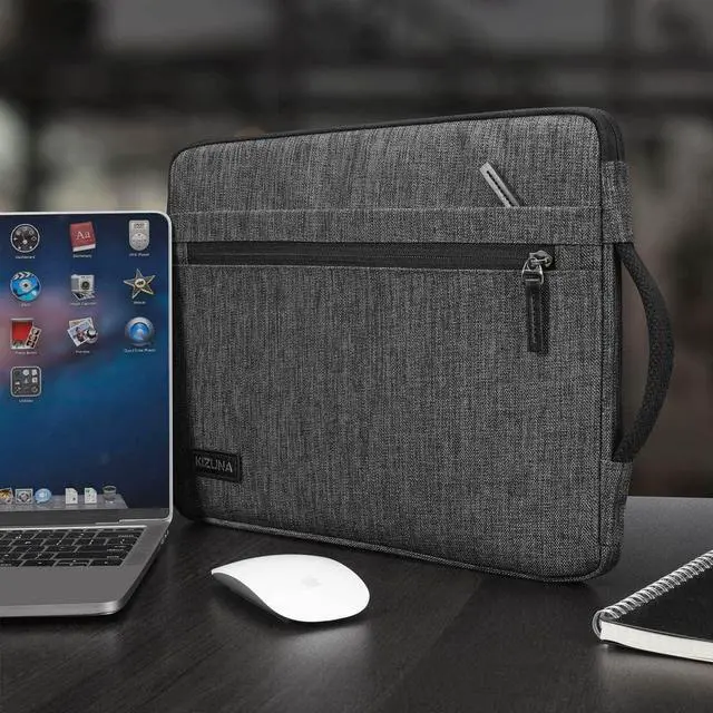 Alt view image 5 of 6 - Laptop Tablet Sleeve 10 Inch Water-Resistant Computer Case Hand Bag for 9.7- 11 iPad Pro/10.2 iPad/10.9 iPad/10.5  Galaxy Tab/10.5 Surface Go 3/10.1  Smart Grey