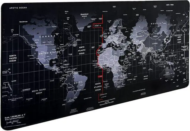 Main image of Gaming Mouse Pad, Large Mouse Pad Size 31.5x11.8 Thickness 0.1inches,Premium-Textured Non-Slip & Waterproof Computer Mousepad with Stitched Edges for Gaming, Office & Home-80x30 Map002