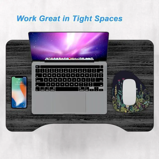 Alt view image 4 of 7 - Small Mouse Pad 6 x 7 Inch Irregular Mini Mouse Pad with Non-Slip Rubber Base Waterproof Compact Mouse Mat for Laptop Computer Wireless Mouse Keyboard Home Office Travel Midnight Flowers