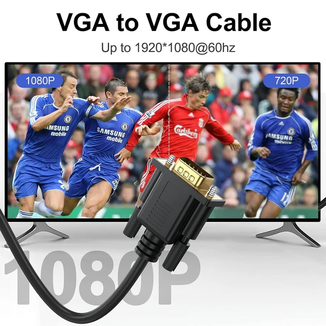 Alt view image 2 of 7 - 10 FT VGA to VGA Computer Monitor Cable 10-Pack,1080P@60Hz Full HD 15pin
