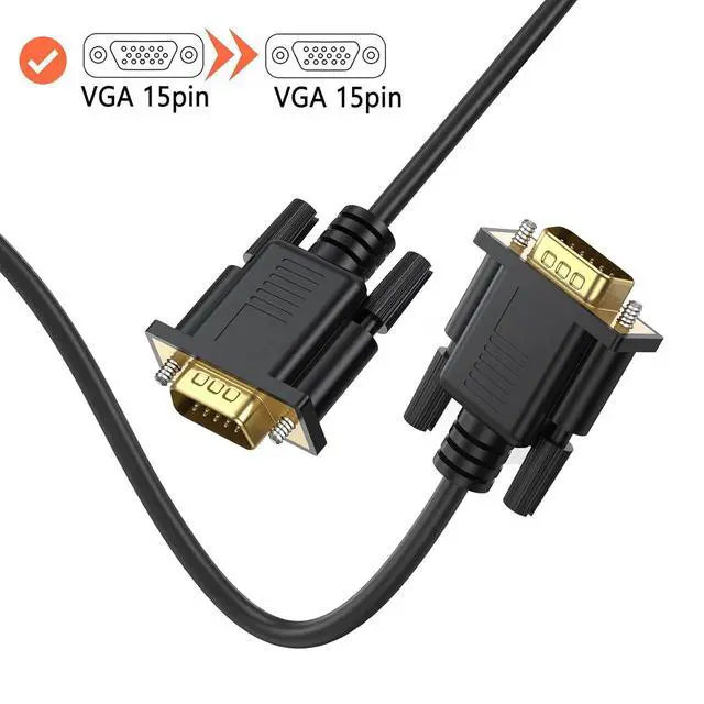 Alt view image 6 of 6 - VGA Cables 6FT 5-Pack,VGA Monitor Computer Cable 1080P@60Hz Full HD 15pin Male to Male Shielded VGA Cord for Computer Monitor/PC/Laptops/TV/Projectors and More