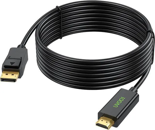 Main image of DisplayPort to HDMI Cable 15 feet Display Port (DP) to HDMI Male to Male Adapter Cable 1080P HDTV - Gold-Plated