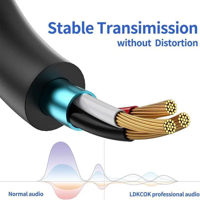 Alt view image 3 of 7 - 3.5mm Male to Male Audio Aux Cable 6ft AUX Cable for Beats Headphones iPods iPhones iPads Home/Car Stereos and More