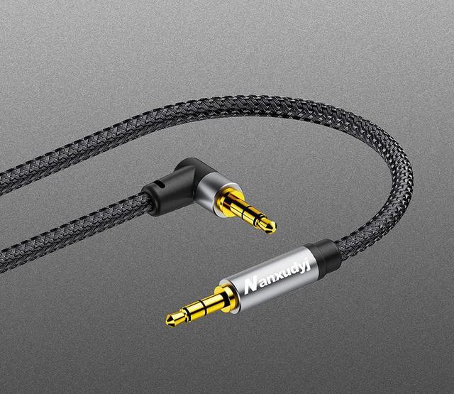 Alt view image 6 of 7 - 3.5mm Audio Cable 100ft/30M, Stereo Aux 3.5mm to 3.5mm Cable 90 Degree Long Aux Cable Aux 3.5mm Male to Male Right Angle TRS Cable Compatible for Headphone,Tablets, Speakers, 24K Gold Plated