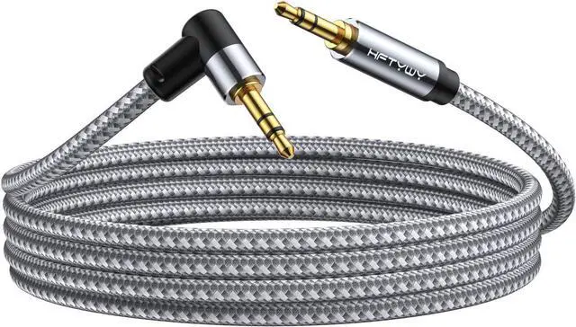 Alt view image 2 of 7 - 3.5mm Audio Cable 50 ft AUX Cord Male to Male AUX Headphone Cable aux Cable Stereo Aux Jack to Jack Cable 90 Degree Right Angle Auxiliary Cord