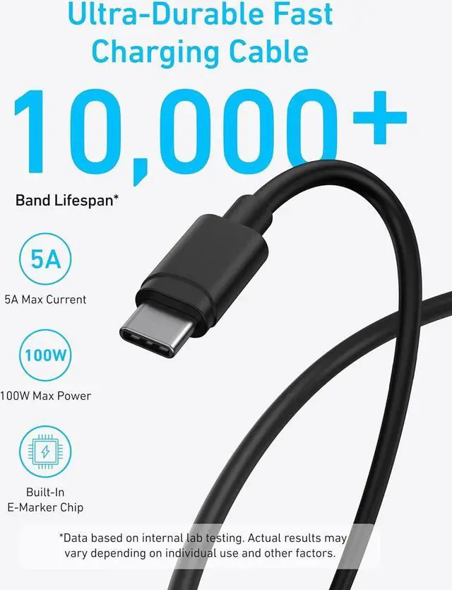 Alt view image 6 of 6 - 45W USB C Charger Block PPS Fast Charger with USB-C Cable for iPhone 16/15 and More Series iPad Galaxy S24 Ultra (2-Pack 5 ft Cable Included)