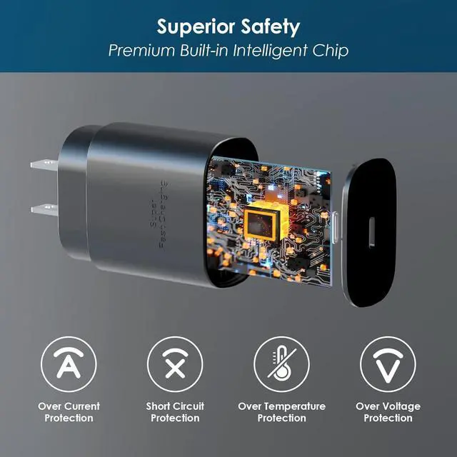 Alt view image 4 of 7 - Super Fast Charger Type C 25W PD USB C Wall Charger Fast Charging with 10FT Long Type C Charger Cable for  Galaxy S24 Ultra/S24/S24+/S23 Ultra/S23/S22 Ultra/S22/S21 Ultra/S20 Ultra/Note 20