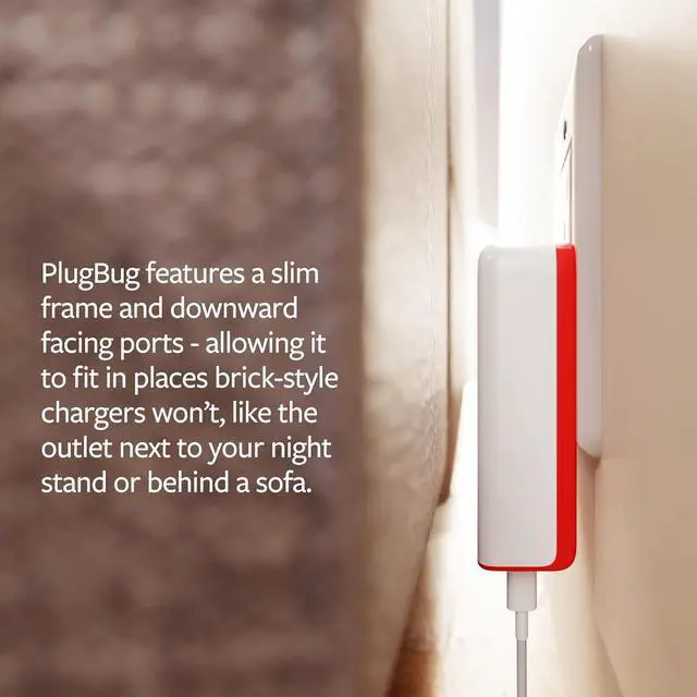 Alt view image 6 of 6 - PlugBug 120W USB-C Charger Block 4-Port Fast Charging Block Hub for iPhone iPad MacBook & More with Apple Find My Integration and Folding Prongs for Travel USB Type C Fast Charger