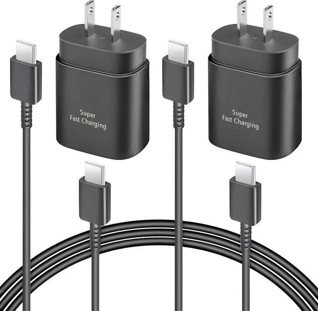 Main image of 2 Pack USB C Charger 25W Type C Charger Fast Charging with USB C to C Charger Cable 6FT Android Phone Charger for Galaxy S24 Ultra/S23+/S22/S21/S20