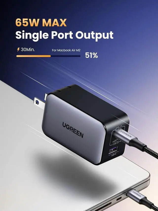 Alt view image 2 of 7 - BoostCharge 42W Dual Port Wall Charger USB-C + USB-A Charger Fast Charging for iPhone 16 15 14 13 Pro Pro Max Ultra Mini iPad AirPods  Galaxy S25 Galaxy S24 & More - White