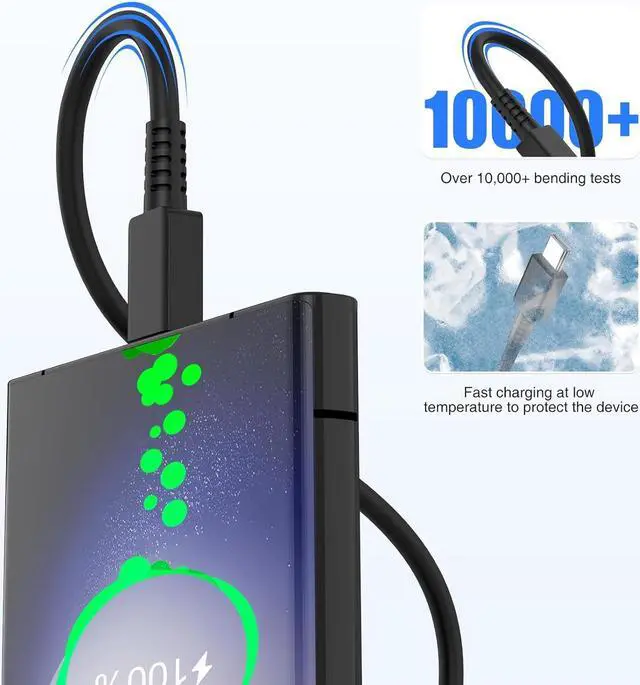 Alt view image 6 of 7 - 45W USB-C Charger for  Charger Super Fast Charging Type C Charging Block &6FT USBC Android Phone Cable Cord 2Pack for Galaxy S25 Ultra/S25 S24 S23 S22 S21 S20 S10 Ultra/Plus Galaxy Tab S9 S8