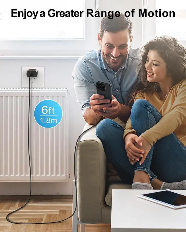 Alt view image 7 of 7 - Type C Charger Fast Charging USB C Charger Block 2-Pack 25W Phone Super Fast Charger with 6Ft USB-C Cable Compatible with iPhone 15/16/Plus/Pro/Pro Max Galaxy S25/S24/Plus/Ultra