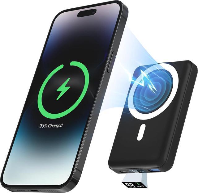 Main image of for Magsafe Battery Pack 10000mAh Magnetic Power Bank with Type-C Cable LED Display 22.5W PD Fast Charging Wireless Portable Charger for iPhone 16/15/14/13/12 Series-Black