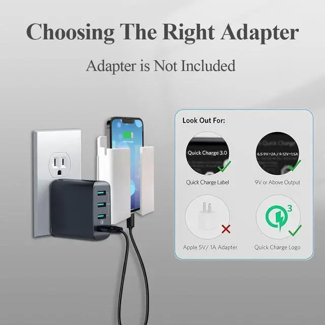 Alt view image 6 of 7 - P2 Wireless Charger Wall Mounted Wireless Phone Charger for Bedside/Desk/Garage/Kitchen 15W Fast Charging Station Works with iPhone 16/15/14/13/12/11/X & Galaxy S25/S24/S23/S22/S21/S20 Series