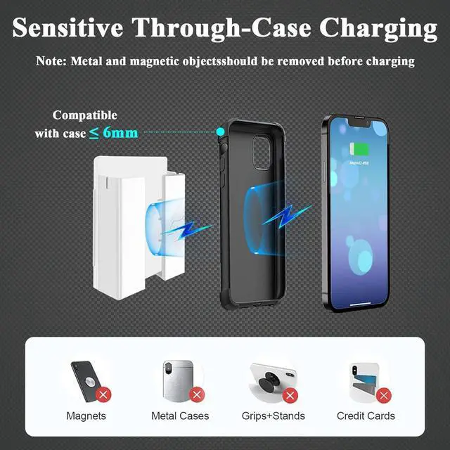 Alt view image 7 of 7 - P2 Wireless Charger Wall Mounted Wireless Phone Charger for Bedside/Desk/Garage/Kitchen 15W Fast Charging Station Works with iPhone 16/15/14/13/12/11/X & Galaxy S25/S24/S23/S22/S21/S20 Series