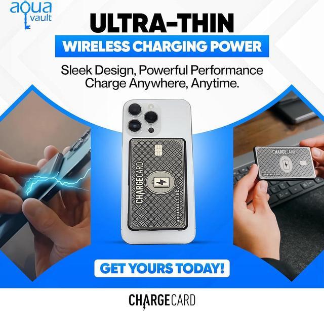 Alt view image 2 of 7 - Ultra Thin Wireless Phone Charger. Portable Magnetic Power Bank that Fits in Your Wallet. 5000mAh & 20W Fast Charge. Works with Iphone 12-15 and other Phones with Magnetic Charging Tech. ChargeCard
