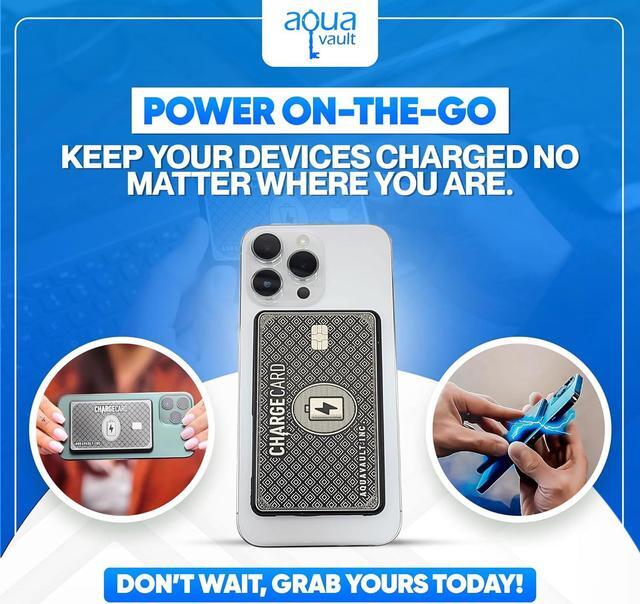 Alt view image 5 of 7 - Ultra Thin Wireless Phone Charger. Portable Magnetic Power Bank that Fits in Your Wallet. 5000mAh & 20W Fast Charge. Works with Iphone 12-15 and other Phones with Magnetic Charging Tech. ChargeCard