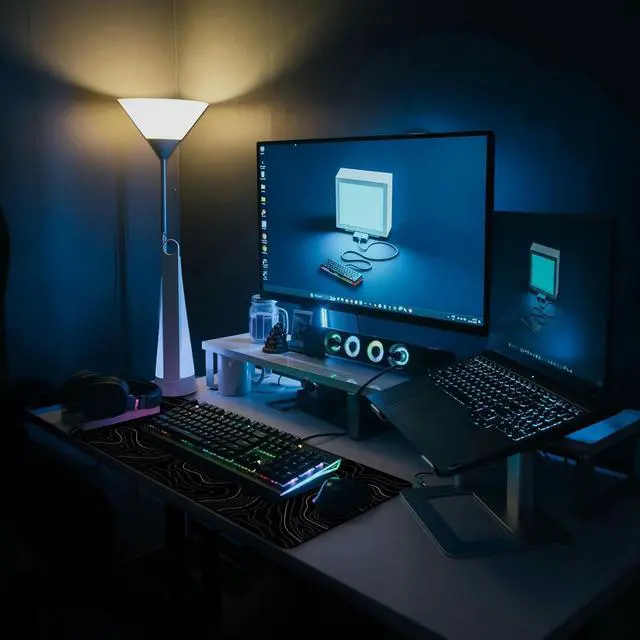 Alt view image 7 of 7 - Long Gaming Mouse Pad 31.5 x 11.8 inches Extended Anime Mousepad Large Desk Pad with Non-Slip Base Full Keyboard Mat with Stitched Edges for Gaming and Office (Black Topographic Line)