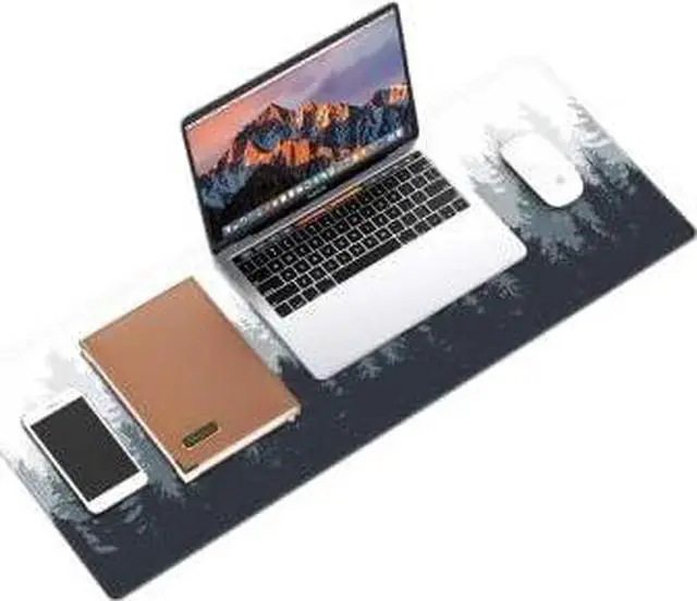 Alt view image 4 of 7 - Gaming Mouse Mat Forest Background Pattern XXL XL Large Mouse Mat Long Extended Mouse Pad Desk Mat Non-Slip Rubber Mice Pads Stitched Edges Thin Pad (31.5 x 11.8 x 0.12 Inches) Tree