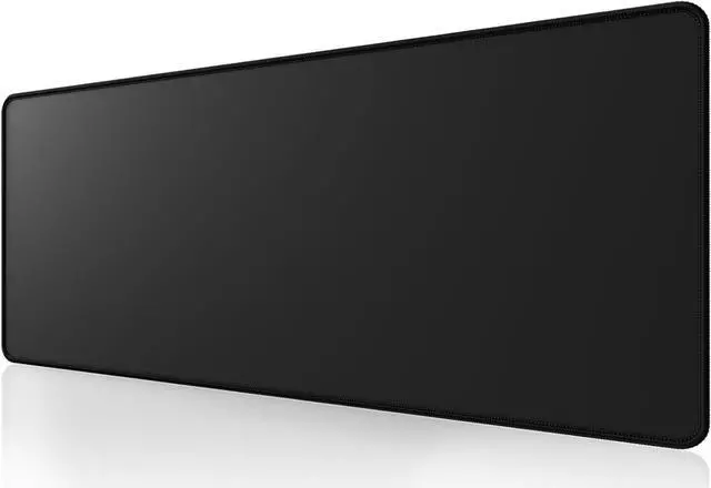 Main image of Large Gaming Mouse Pad with Non-Slip Rubber Base Stitched Edge Desk mat for Laptop Computer & PC Wristing Pad for Gamer Office & Home Classic Black XL 11.81x31.50x0.12