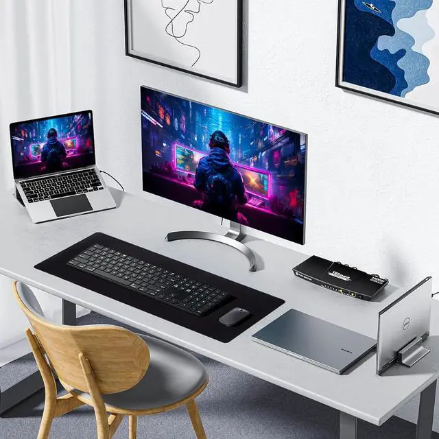 Alt view image 2 of 6 - Large Gaming Mouse Pad with Non-Slip Rubber Base Stitched Edge Desk mat for Laptop Computer & PC Wristing Pad for Gamer Office & Home Classic Black XL 11.81x31.50x0.12