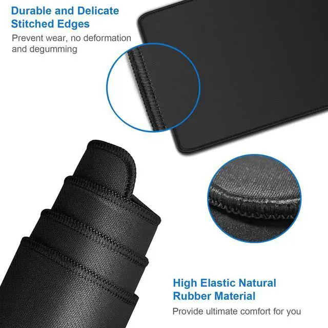 Alt view image 5 of 7 - Large Gaming Mouse Pad 31.5x15.7 inch Large Extended Computer Keyboard Mouse Mat Water Resist Non-Slip Mousepad Rubber Base Long XXL Desk Mouse Pad for Work & Gaming Office & Home Black