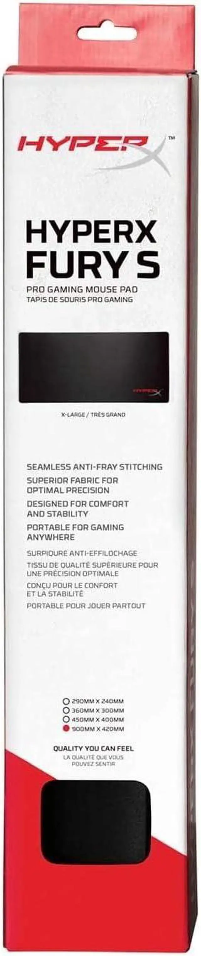 Alt view image 6 of 6 - Fury S - Pro Gaming Mouse Pad Cloth Surface Optimized for Precision Stitched Anti-Fray Edges X-Large 900x420x4mm