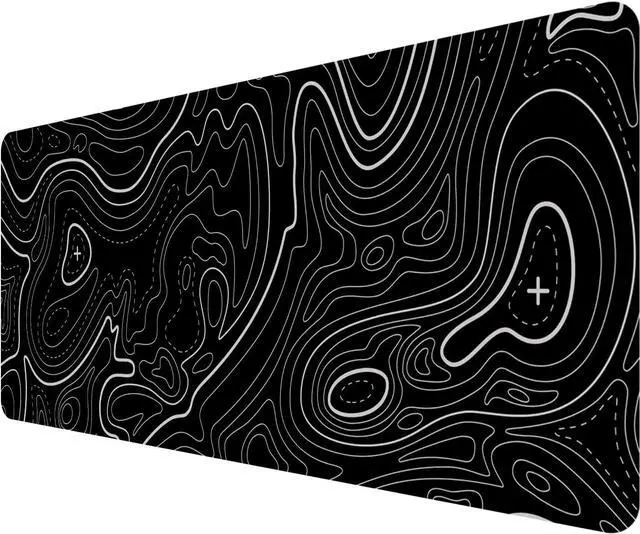 Main image of Mouse Pad Mouse Pad Topographic Mouse Pad Large Gaming Mouse Pad Large Mouse Pad XL Mouse Mat Desk Map Non-Slip Water-Resistant(31.5x11.8x0.1) 80x30 Black