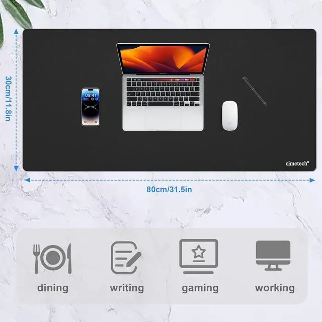 Alt view image 4 of 7 - Gaming Mouse Pad XXL - Boost Your Gaming Performance and Comfort Superfine Fiber Desktop Extended Large MousePads Waterproof Keyboard Desk Mat with Non-Slip Base - Black