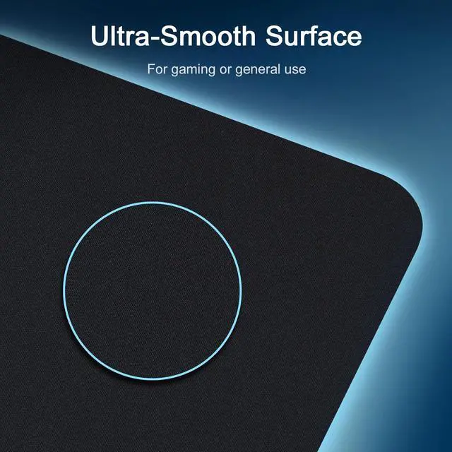 Alt view image 3 of 7 - Thin Mouse Pad 4 Pack Smooth Gaming Mouse Pads Non-Slip Rubber Base Laser & Optical Mousepad for Laptop Computer Office & Home Small Portable 11x8.6 in Black
