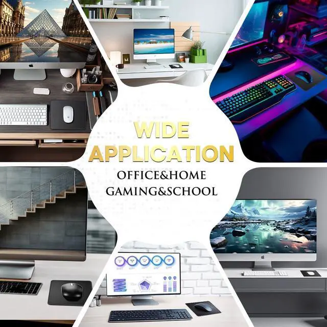 Alt view image 7 of 7 - 3 Pack Mouse Pad with Stitched Edge Comfortable Mouse Pads with Non-Slip Rubber Base Washable Mousepads Bulk with Comfortable Cloth Mouse Pads for Computers Laptop Mouse 10.2x8.3inch Black