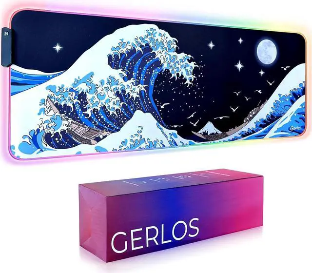 Main image of RGB Large Gaming Mouse Pad Extended Soft LED Mouse Pad Non-Slip Rubber Base Water Resist Keyboard Pad Computer Mousepad 31.5×11.8 inches