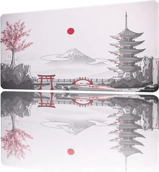 Main image of Pagoda Falls Extended Gaming Mouse Pad - Non-Slip Desk Mat with Stitched Edges Smooth Micro-Fiber Computer Desk Pad Hand Washable Gaming Mousepad 24x14x0.16 (610x360x4mm)