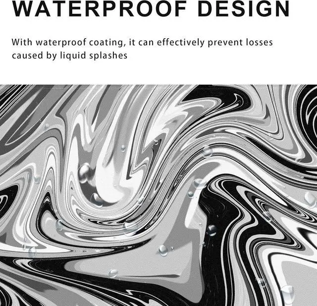 Alt view image 5 of 7 - Fluid Pattern Marbled Design Large Gaming Mouse Pad for Desk Mouse Pad Gaming Desk Mat for Keyboard and Mouse 31.5x11.8in Mousepad with Stitched Edge Non-Slip Base Computer Keyboard Mouse Mat Desk Pad