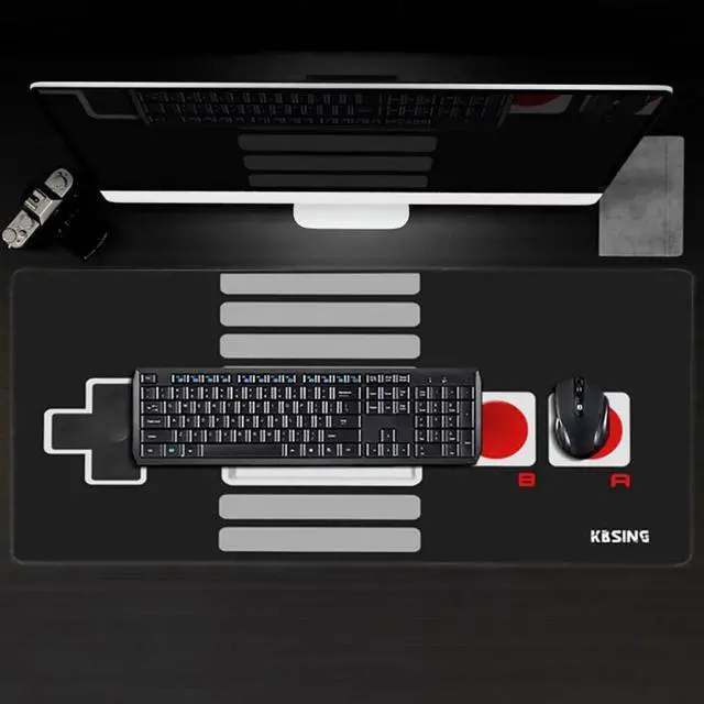 Alt view image 2 of 5 - Gaming Mouse Pad - Extended Keyboard Mouse Pad Mat Large PC Laptop Game Mouse Mat Huge Desk Pad with Stitched Edges Anti-Slip Rubber Base Mousepad 35.5x15.4x0.1 (MPX-02)