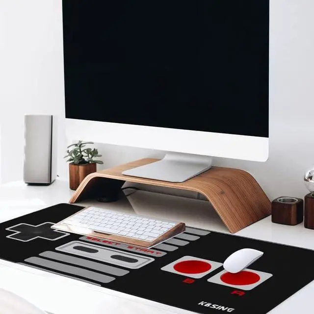 Alt view image 4 of 5 - Gaming Mouse Pad - Extended Keyboard Mouse Pad Mat Large PC Laptop Game Mouse Mat Huge Desk Pad with Stitched Edges Anti-Slip Rubber Base Mousepad 35.5x15.4x0.1 (MPX-02)