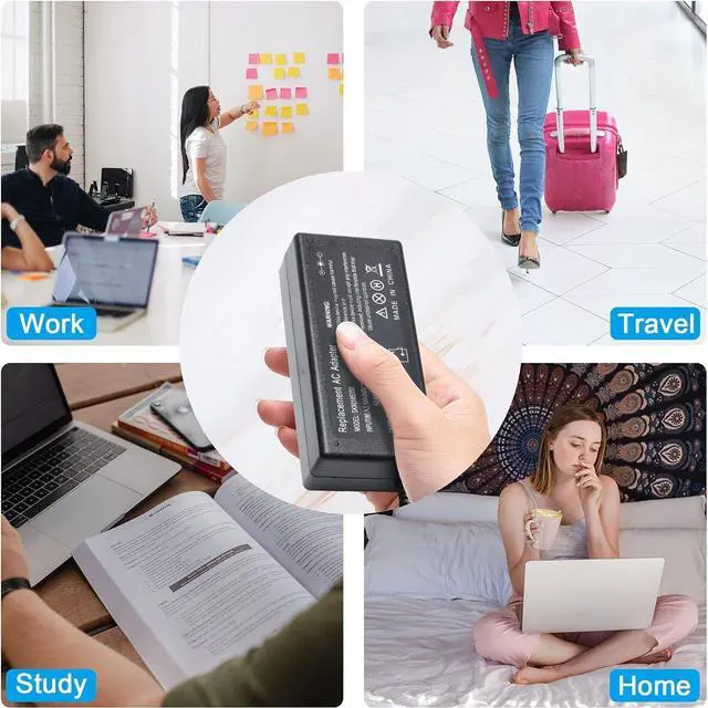Alt view image 5 of 7 - Universal Chromebook Charger USB C for Hp 65W 45W USB-C Laptop Charger Replacement for  Thinkpad/Yoga  Chromebook 3100 Latitude 5420    Google Series Type C Power Cord