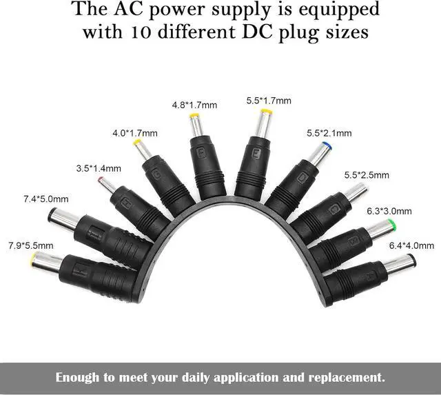 Alt view image 2 of 6 - 10pcs DC Connector Jack Power Socket Universal DC Barrel Jack Adapter Compatible for   HP   Toshiba Sony Laptop Charger Power Supply Plug (5.5 x 2.1mm)
