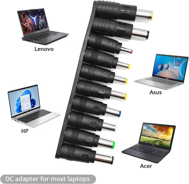 Alt view image 4 of 6 - 10pcs DC Connector Jack Power Socket Universal DC Barrel Jack Adapter Compatible for   HP   Toshiba Sony Laptop Charger Power Supply Plug (5.5 x 2.1mm)
