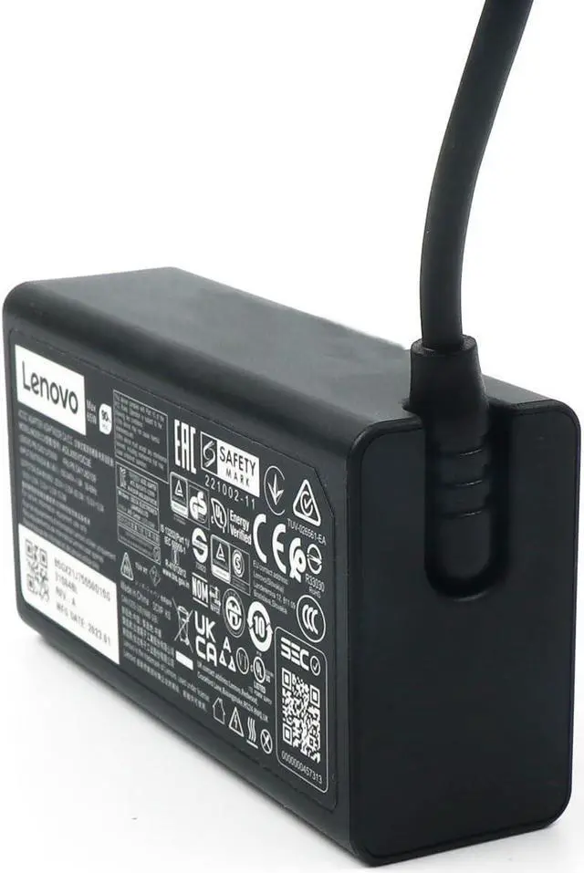 Alt view image 7 of 7 - Laptop Charger 65W Watt USB Type C(USB-C) AC Power Adapter - ThinkPad X1 Carbon Gen 11 E16 ADLX65YDC3E