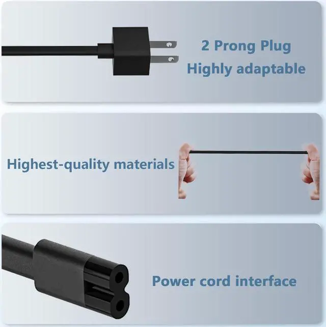 Alt view image 2 of 7 - 65W 44W 1706 Surface Pro Charger Fit for  Surface Pro 9 8 7+ 7 6 5 4 3 X Surface Laptop 5 4 3 2 1 Fit Model 1800 1943 1950 1958 1866 1724 1963 1625 1796 1769 1735 Laptop Adapter Power Cord