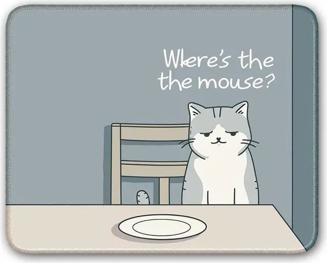 Main image of Non-Slip Mouse Pad Gaming Mouse Pad Small Mousepad for Computer Laptop Gamer Cat Pattern 8x10 inch