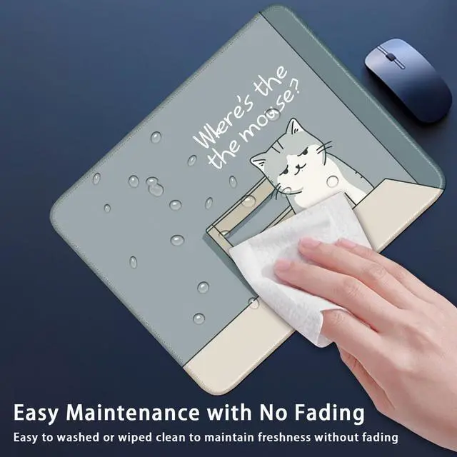 Alt view image 5 of 6 - Non-Slip Mouse Pad Gaming Mouse Pad Small Mousepad for Computer Laptop Gamer Cat Pattern 8x10 inch