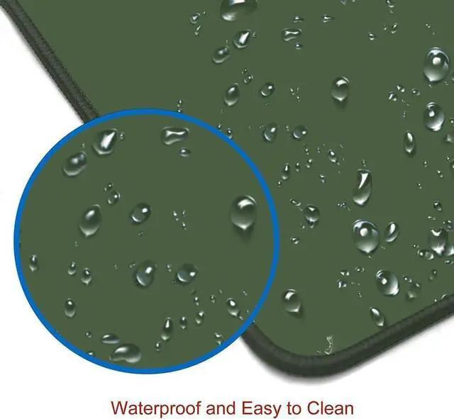 Alt view image 3 of 6 - Large Gaming Mouse Pad XL Extended Mousepad Non-Slip Rubber Base Keyboard Mouse Mat Desk Pad for Work Game Office Home 31.5 x 11.8 in Olive Green