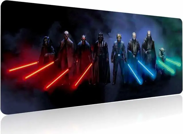 Main image of Extra Large Gaming Mouse Pad Custom Mousepad with Non-Slip Rubber Base Stitched Edges Mouse Mat Washable Desk Pad Portable Computer Keyboard & Mice Combo Pads 31.5x15.7 Inch