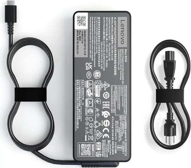 Main image of 65W USB C Type c AC Charger Fit for  ThinkPad E580 E585 E590 E590S E595 T480 T490 T580  Yoga C940 C740  thinkbook ADLX65YCC3A Laptop Power Supply Adapter Cord