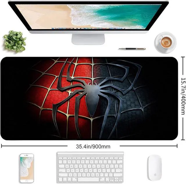 Alt view image 2 of 7 - Anime Large Lengthened Gaming Mouse Pad Keyboard Mouse Pad Desk Pad and Office Decor Accessories with Non-Slip Rubber Base and Durable Stitched Edges 35.4 x 15.7 x 0.12 Inches