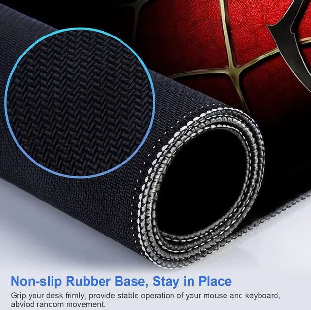 Alt view image 3 of 7 - Anime Large Lengthened Gaming Mouse Pad Keyboard Mouse Pad Desk Pad and Office Decor Accessories with Non-Slip Rubber Base and Durable Stitched Edges 35.4 x 15.7 x 0.12 Inches